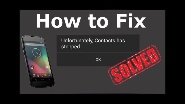 How to Fix Unfortunately Contacts Has Stopped Error [2023]