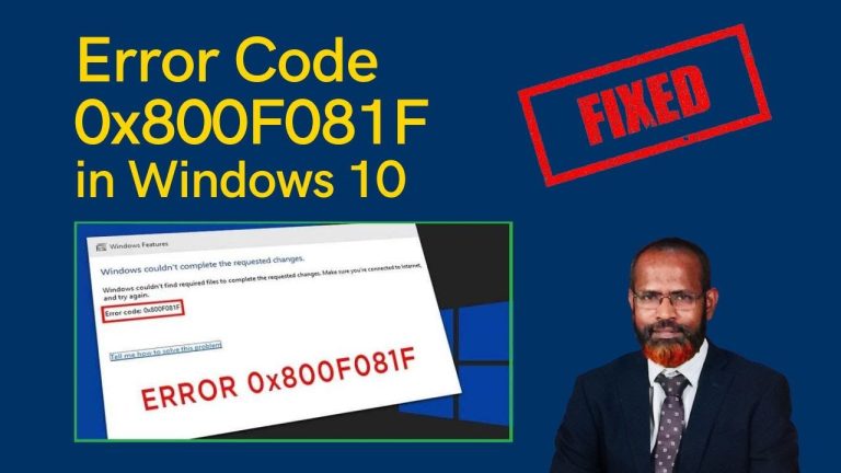How to Fix Error Code 0x800F081F in Windows 10 [2023]